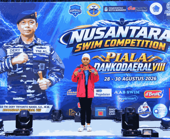 Qiandra Ukir Prestasi! Raih Dua Juara 3 di Nusantara Swim Competition Manado