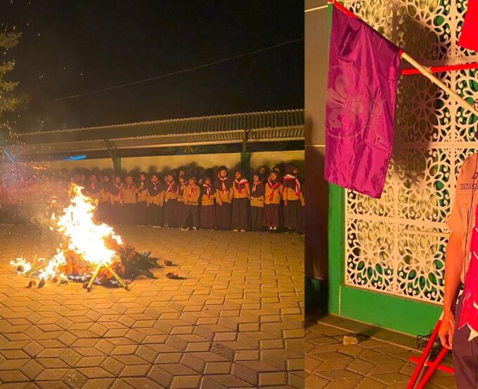 Semangat Tak Padam! PERMADANI MIN 1 Kota Gorontalo Ditutup dengan Kobaran Unggun Api